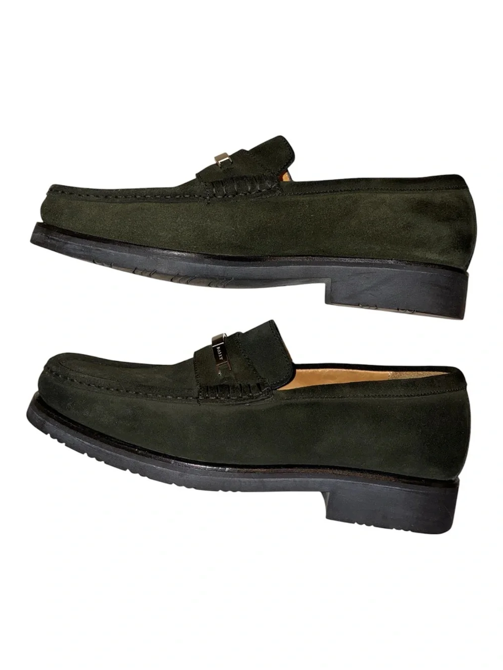 Sz 8W Vintage Bally Rubico Suede Drivers Loafers dress shoes Sz 8 Wide Italy